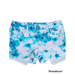 Justice Girls cheetah Floral Shorts size 14S simply low